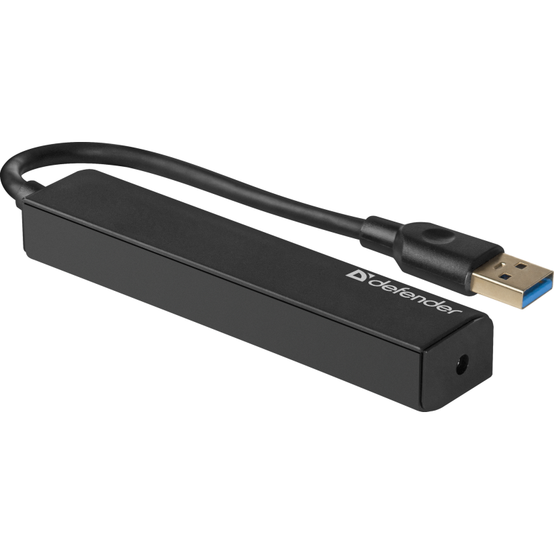 Концентратор USB 3.0 Defender Quadro Express, 4 порти, чорний