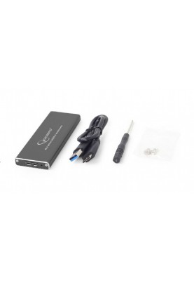 Кишеня зовнішня M.2 Gembird, Black, USB 3.0, формат 2230/2242/2260/2280, алюмінієвий корпус (EE2280-U3C-01)