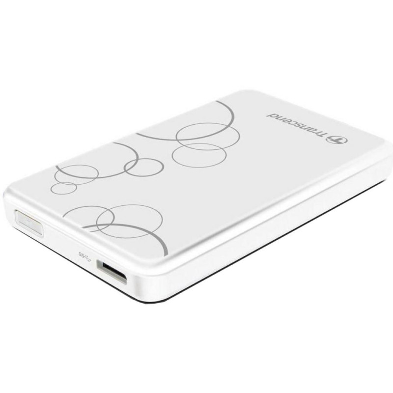 Зовнішній жорсткий диск 1Tb Transcend StoreJet 25A3W, White, 2.5", USB 3.1 (TS1TSJ25A3W)
