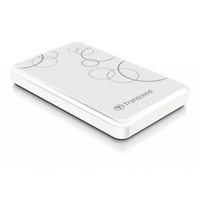 Зовнішній жорсткий диск 1Tb Transcend StoreJet 25A3W, White, 2.5", USB 3.1 (TS1TSJ25A3W)