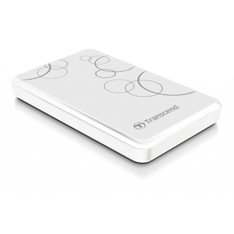 Зовнішній жорсткий диск 1Tb Transcend StoreJet 25A3W, White, 2.5", USB 3.1 (TS1TSJ25A3W)