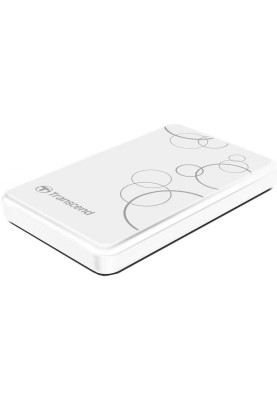 Зовнішній жорсткий диск 1Tb Transcend StoreJet 25A3W, White, 2.5", USB 3.1 (TS1TSJ25A3W)