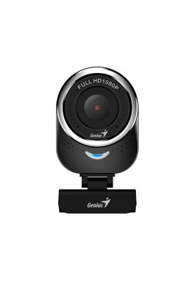 Web камера Genius QCam 6000, Black, 1920x1080/30 fps, мікрофон, фіксований фокус, обертання на 360°, USB (32200002407)