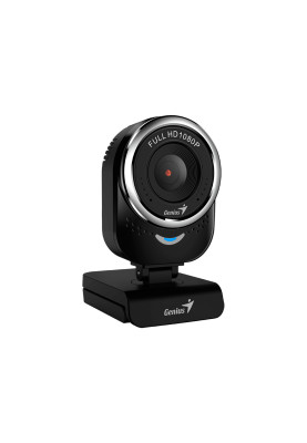 Web камера Genius QCam 6000, Black, 1920x1080/30 fps, мікрофон, фіксований фокус, обертання на 360°, USB (32200002407)