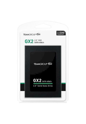 Твердотільний накопичувач 256Gb, Team GX2, SATA3, 2.5", TLC, 500/400 MB/s (T253X2256G0C101)