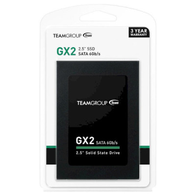 Твердотільний накопичувач 256Gb, Team GX2, SATA3, 2.5", TLC, 500/400 MB/s (T253X2256G0C101)