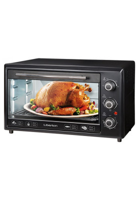 Електродуховка Liberton LEO-351 Black, 1800W, 35 л, металевий корпус, індикатор роботи, таймер, 3 режими нагрівання