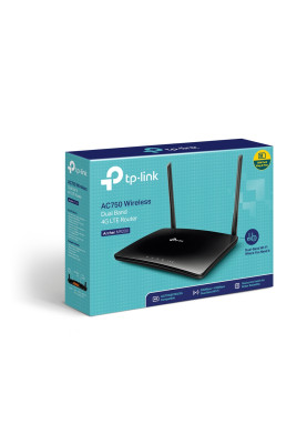 Роутер TP-LINK Archer MR200, Wi-Fi 802.11a/b/g/n/ac, до 733 Mb/s, 2.4/5GHz, 4 LAN 10/100 Mb/s, RJ45 10/100Mb/s, 4G, 2 зовнішні антени