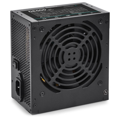Блок живлення 500 Вт, Deepcool DE500 v2, Black, 12 см, 3xMolex/4xSATA/6+2-pin/4+4-pin/20+4-pin, захист: OVP/SCP/UVP/OPP, ATX12V V2.4 (DP-DE500US-PH)