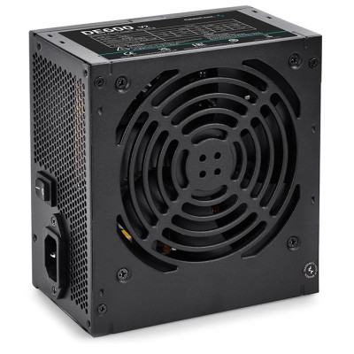 Блок живлення 600 Вт, Deepcool DE600 v2, Black, 12 см, 3xMolex / 4xSATA / 6+2-pin / 4+4-pin / 20+4-pin, захист: OVP/ SCP/UVP/OPP, ATX12V V2.4 (DP-DE600US-PH)