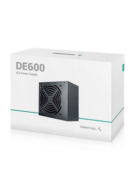 Блок живлення 600 Вт, Deepcool DE600 v2, Black, 12 см, 3xMolex / 4xSATA / 6+2-pin / 4+4-pin / 20+4-pin, захист: OVP/ SCP/UVP/OPP, ATX12V V2.4 (DP-DE600US-PH)