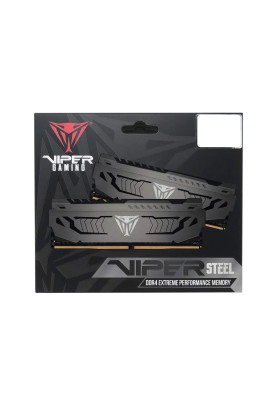 Пам'ять 16Gb x 2 (32Gb Kit) DDR4, 3200 MHz, Patriot Viper Steel, Black, 16-18-18-36, 1.35V, з радіатором (PVS432G320C6K)