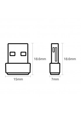 Мережевий адаптер USB TP-LINK Archer T2U Nano/AC600 Wireless  802.11ac Dual Band USB Adapter, mini-size, USB 2.0