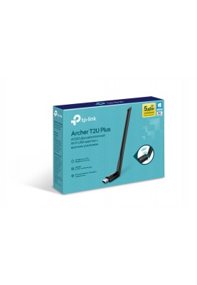 Мережевий адаптер USB TP-LINK Archer T2U Plus/AC600 Wireless  802.11ac Dual Band USB Adapter, mini-size, USB 2.0