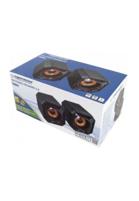 Колонки 2.0 Esperanza EP142 Black, 2 x 2.5 Вт, пластиковый корпус, питание от USB