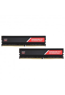 Пам'ять 8Gb x 2 (16Gb Kit) DDR4, 2666 MHz, AMD Radeon R7, 16-16-16-36, 1.2V, з радіатором (R7S416G2606U2K)