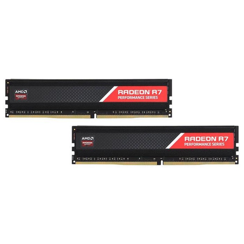 Пам'ять 8Gb x 2 (16Gb Kit) DDR4, 2666 MHz, AMD Radeon R7, 16-16-16-36, 1.2V, з радіатором (R7S416G2606U2K)