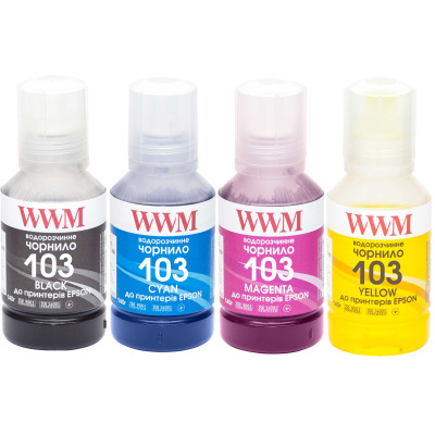 Комплект чорнил WWM Epson L3100/L3110/L3150, 4 x 140 мл (E103SET4)
