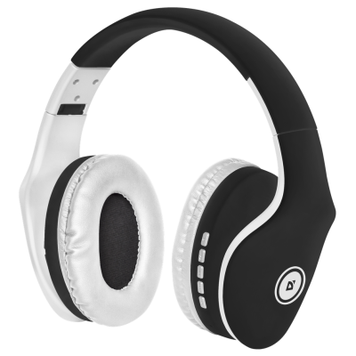 Навушники бездротові Defender FreeMotion B525, Black/White, Bluetooth, мікрофон, FM-приймач, microSD, до 8 годин (63525)