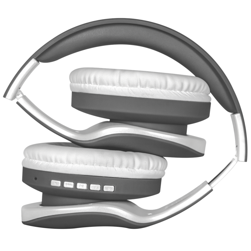 Навушники бездротові Defender FreeMotion B525, Gray/White, Bluetooth, мікрофон, FM-приймач, microSD, до 8 годин (63527)