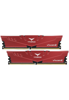 Пам'ять 8Gb x 2 (16Gb Kit) DDR4, 3200 MHz, Team Vulcan Z, Red, 16-18-18-38, 1.35V, з радіатором (TLZRD416G3200HC16CDC01)
