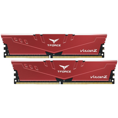 Пам'ять 8Gb x 2 (16Gb Kit) DDR4, 3200 MHz, Team Vulcan Z, Red, 16-18-18-38, 1.35V, з радіатором (TLZRD416G3200HC16CDC01)