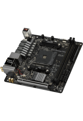 Мат.плата AM4 (B450) AsRock Fatal1ty B450 Gaming-ITX/ac, B450, 2xDDR4, Int.Video(CPU), 4xSATA3, 1xM.2, 1xPCI-E 16x 3.0, ALC1220, I211AT, WiFi ac, Bluetooth, 6xUSB3.1/4xUSB2.0, HDMI/DP, Mini-ITX