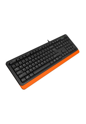 Клавіатура A4tech Fstyler FK10, Sleek MMedia Comfort, USB, Black+Orange, (US+Ukrainian+Russian)