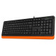 Клавіатура A4tech Fstyler FK10, Sleek MMedia Comfort, USB, Black+Orange, (US+Ukrainian+Russian)