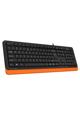 Клавіатура A4tech Fstyler FK10, Sleek MMedia Comfort, USB, Black+Orange, (US+Ukrainian+Russian)