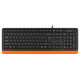 Клавіатура A4tech Fstyler FK10, Sleek MMedia Comfort, USB, Black+Orange, (US+Ukrainian+Russian)