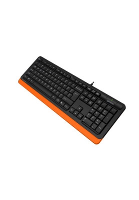 Клавіатура A4tech Fstyler FK10, Sleek MMedia Comfort, USB, Black+Orange, (US+Ukrainian+Russian)