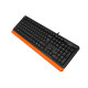 Клавіатура A4tech Fstyler FK10, Sleek MMedia Comfort, USB, Black+Orange, (US+Ukrainian+Russian)