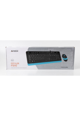 Комплект A4Tech Fstyler Sleek Multimedia Comfort F1010, Black/Blue, клавіатура+миша, USB