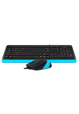 Комплект A4Tech Fstyler Sleek Multimedia Comfort F1010, Black/Blue, клавіатура+миша, USB