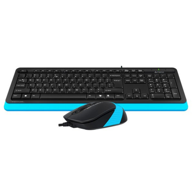 Комплект A4Tech Fstyler Sleek Multimedia Comfort F1010, Black/Blue, клавіатура+миша, USB