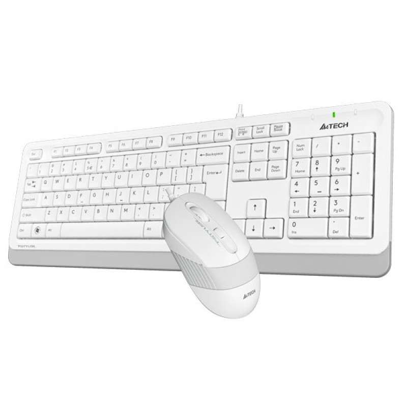 Комплект A4Tech Fstyler Sleek Multimedia Comfort F1010, White, клавіатура+миша, USB