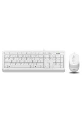 Комплект A4Tech Fstyler Sleek Multimedia Comfort F1010, White, клавіатура+миша, USB