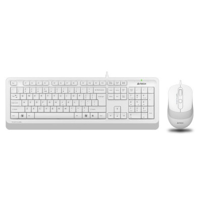 Комплект A4Tech Fstyler Sleek Multimedia Comfort F1010, White, клавіатура+миша, USB
