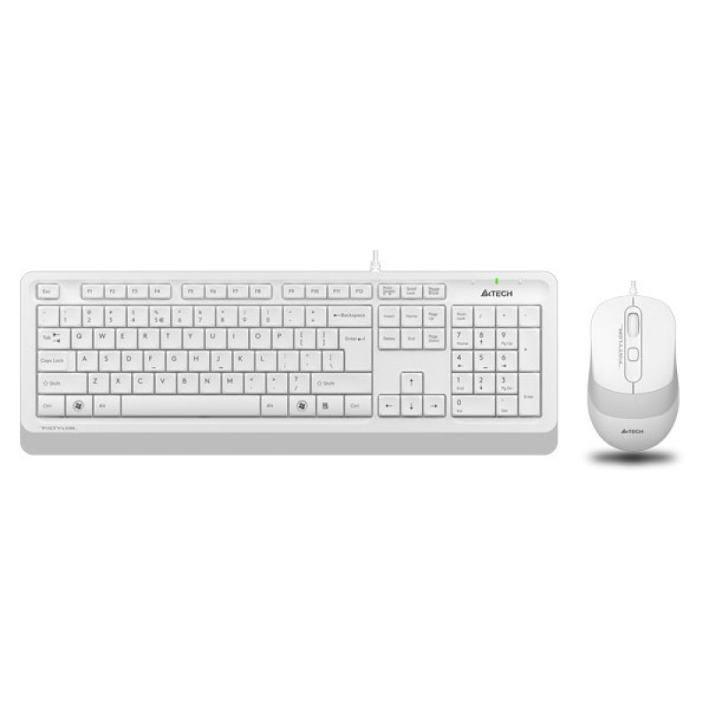 Комплект A4Tech Fstyler Sleek Multimedia Comfort F1010, White, клавіатура+миша, USB