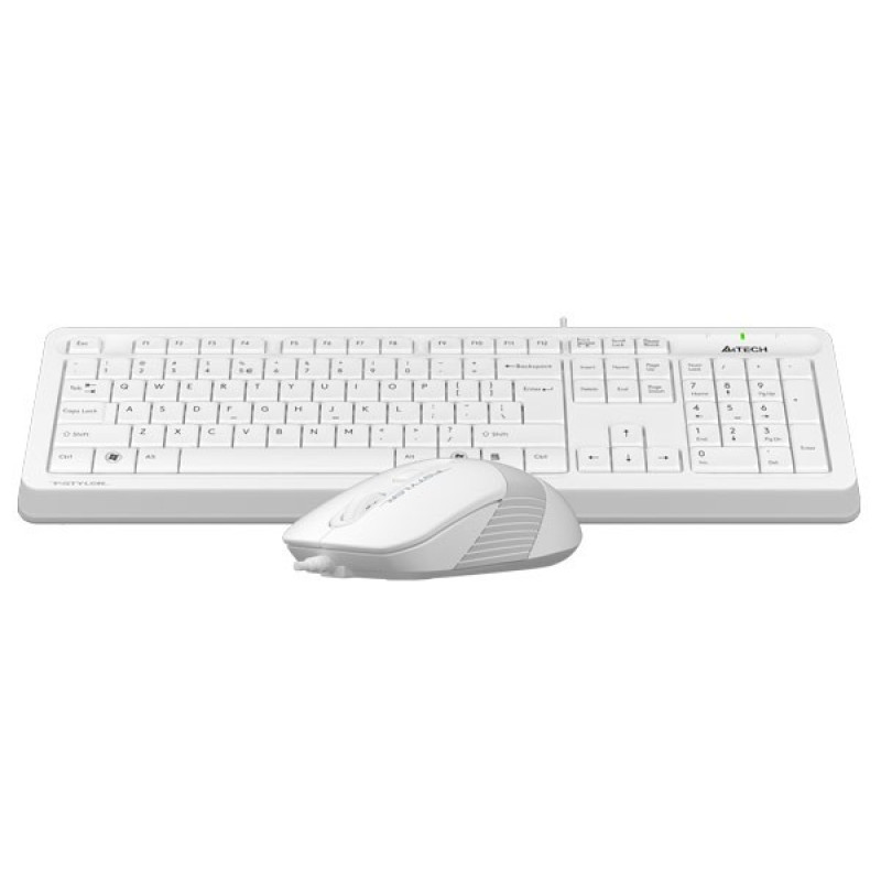 Комплект A4Tech Fstyler Sleek Multimedia Comfort F1010, White, клавіатура+миша, USB