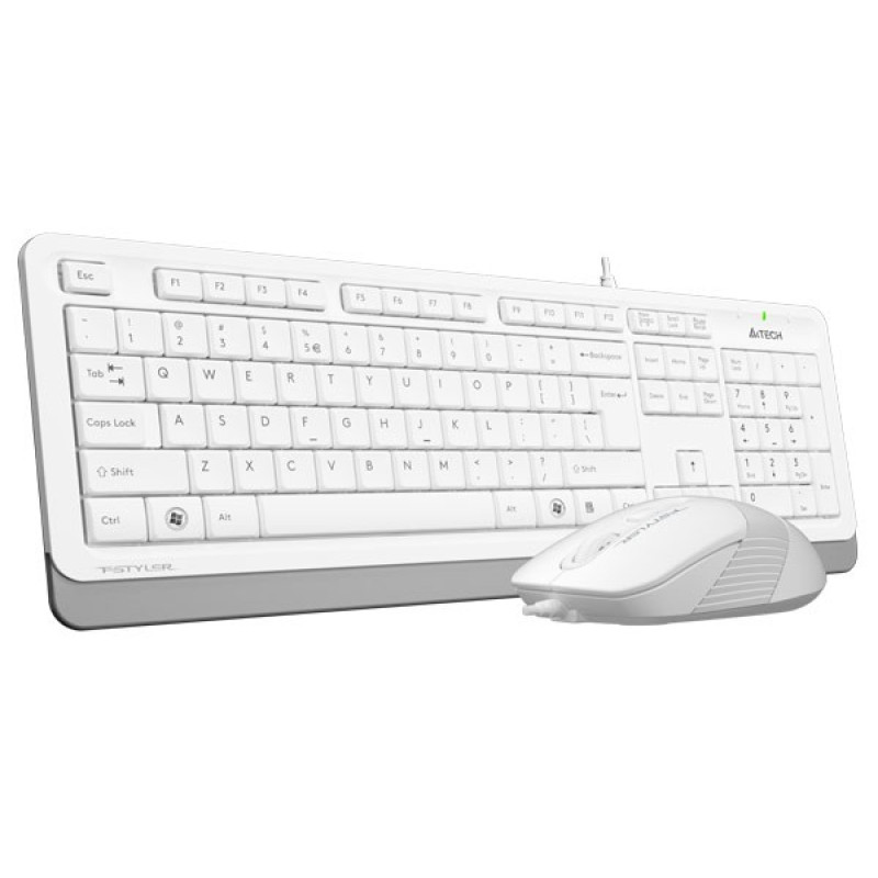 Комплект A4Tech Fstyler Sleek Multimedia Comfort F1010, White, клавіатура+миша, USB