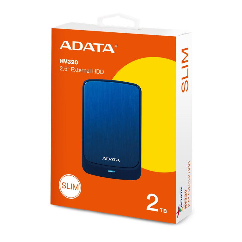 Зовнішній жорсткий диск 2Tb ADATA HV320, Blue, 2.5", USB 3.2 (AHV320-2TU31-CBL)