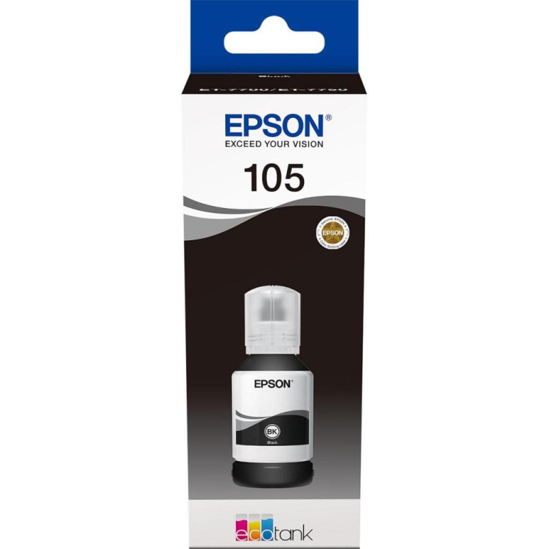 Чорнило Epson 105, Black, для L7160/L7180, 140 мл, пігментне (C13T00Q140)