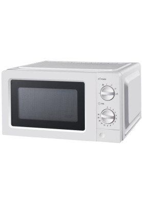 Мікрохвильова піч Ardesto GO-S723W White, 700W, 20 л, звичайна (соло), 6 рівнів потужності, керування механічне, внутрішнє покриття емаль