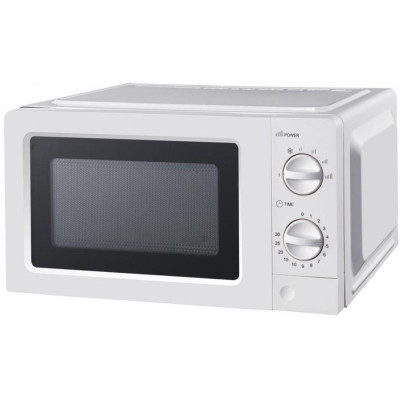 Мікрохвильова піч Ardesto GO-S723W White, 700W, 20 л, звичайна (соло), 6 рівнів потужності, керування механічне, внутрішнє покриття емаль