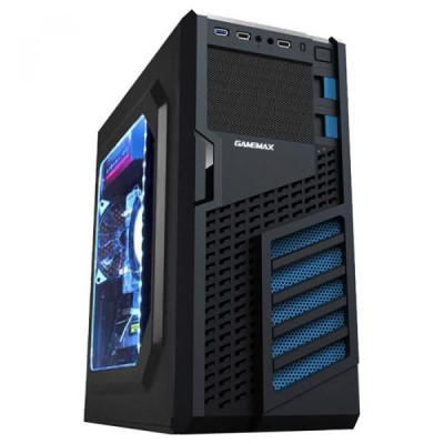 Корпус GameMax MT521-NP Black, без БЖ, Mid Tower, ATX / Micro ATX / Mini ITX, 2xUSB 2.0, 1xUSB 3.0
