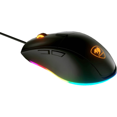 Миша Cougar Minos XT Black, USB, ігрова, 4000 dpi, 3-зонне підсвічування