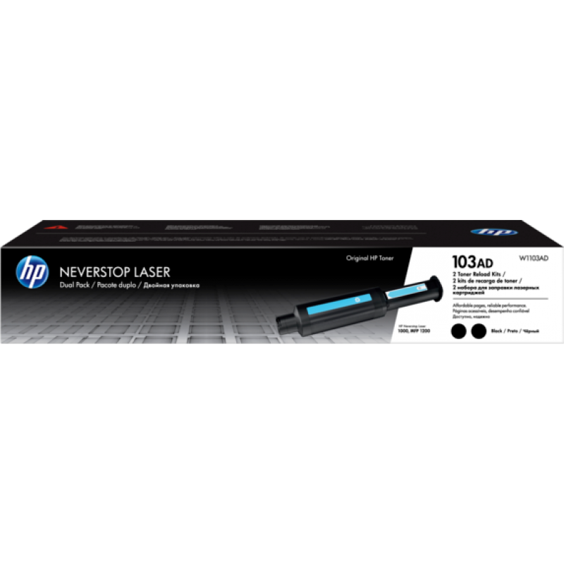Картридж HP 103AD (W1103AD), Black, Neverstop Laser 1000/1200, 2 x 2500 стор
