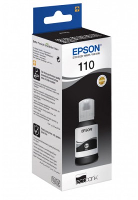 Чорнило Epson 110, Black Pigment, для M1100/M1120/M1140/M1170/M2140/M2170/M3140/M3170, 120 мл (C13T03P14A)